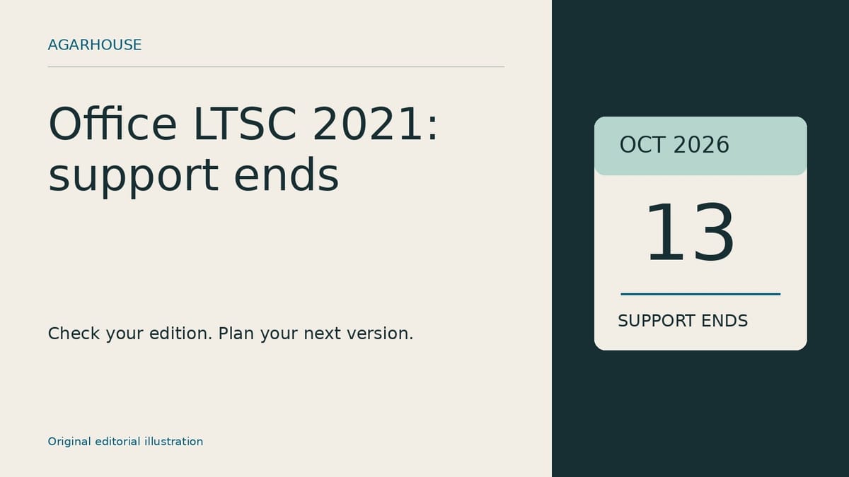 Office LTSC 2021 reaches end of support. You don't have to move to the cloud.